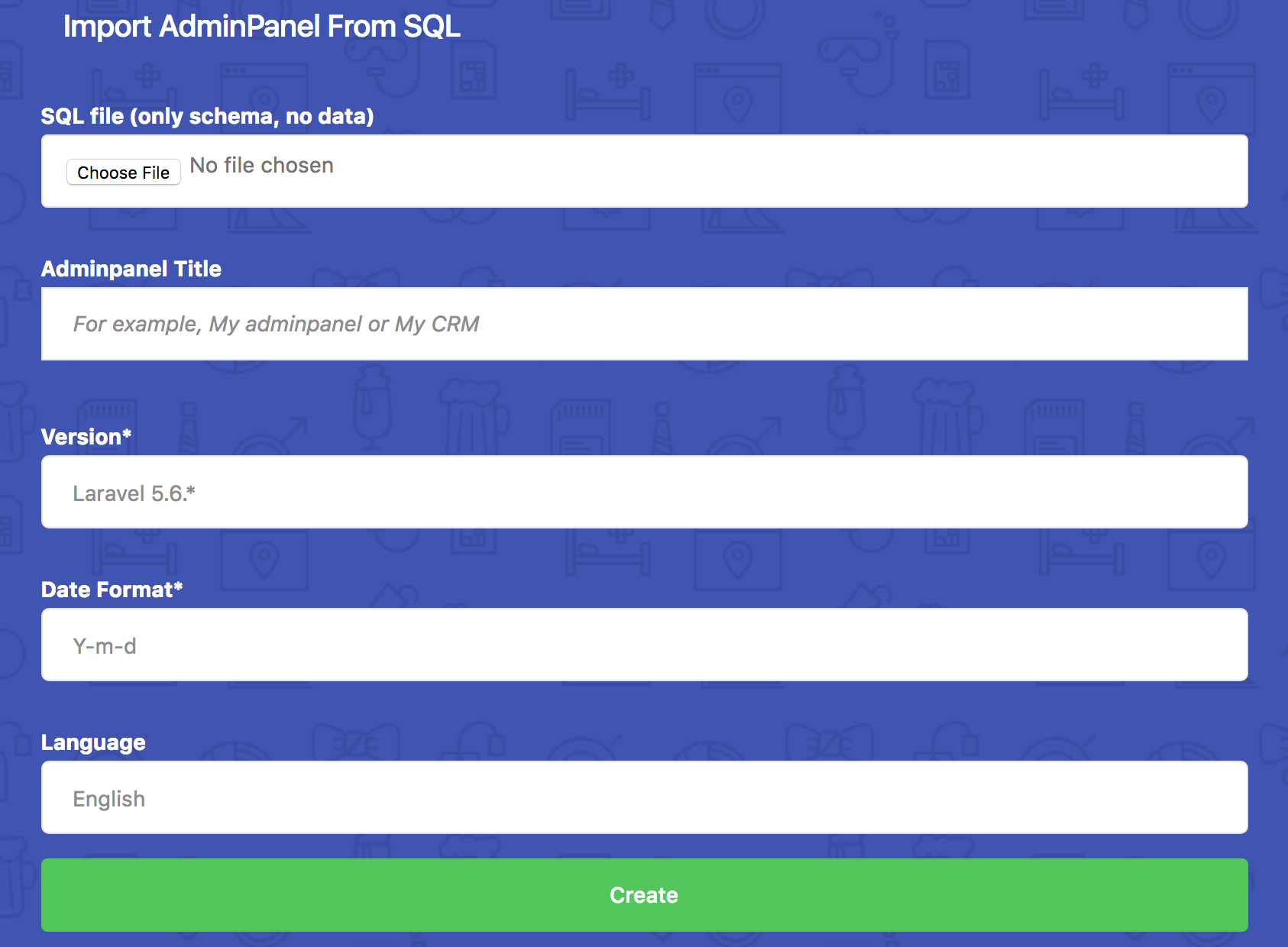 Import panel from SQL